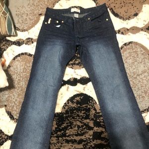 Glitter boot cut jeans